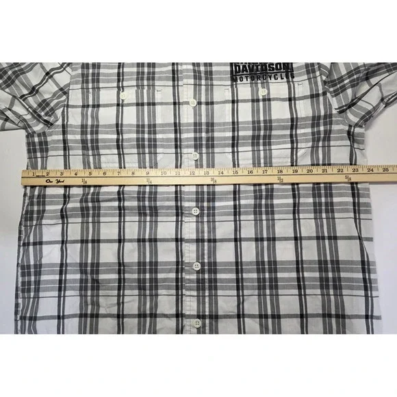 Harley Davidson Mens Size L Embroidered Short Sleeve Button Down Shirt‎ - Picture 8 of 12